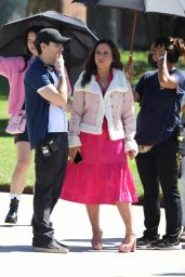 Lacey Chabert - "Mean Girls" Themed Pepsi Commercial Filming Set in LA 10/06/2023