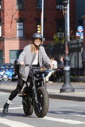 Laura Perlongo - Riding Motor-bike in Manhattan’s SoHo Neighborhood 10/25/2023