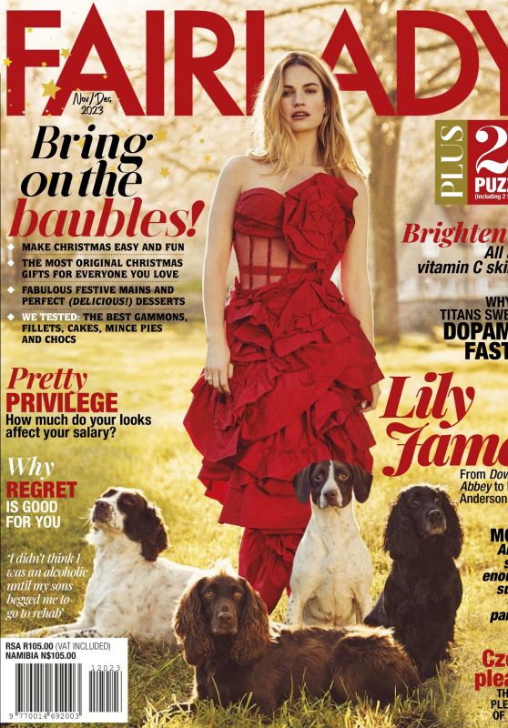 Lily James - Fairlady Magazine November/December 2023 Cover