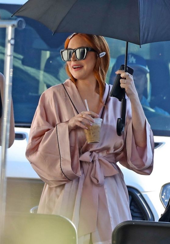 Lindsay Lohan - "Mean Girls" Themed Pepsi Commercial Filming Set in Los Angeles 10/07/2023