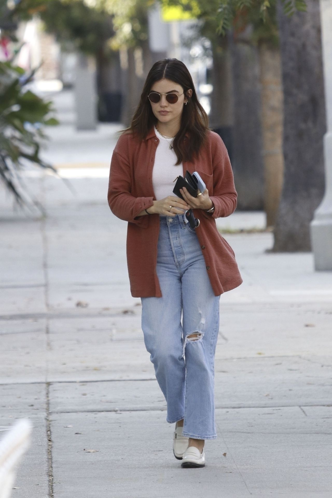 Lucy Hale in Casual Outfit - Strolls Through Studio City 10/23/2023 ...