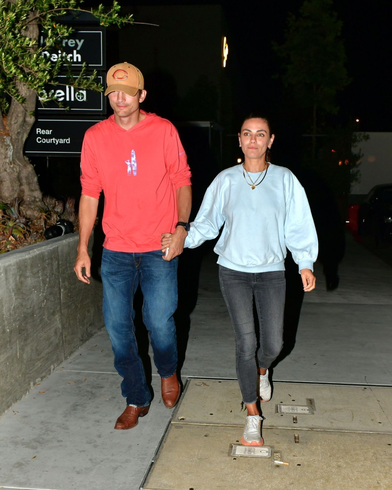 Mila Kunis and Ashton Kutcher - Leaving Gigi's in LA 10/10/2023