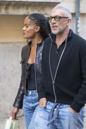 Narah Baptista and Vincent Cassel - Out in Rome 10/25/2023