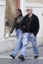 Narah Baptista and Vincent Cassel - Out in Rome 10/25/2023