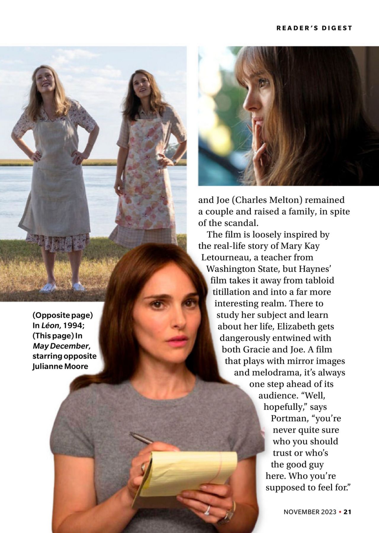Natalie Portman - Reader's Digest UK November 2023 Issue • CelebMafia