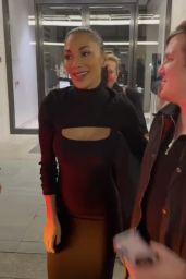 Nicole Scherzinger Wearing Black Dress at the Savoy Theatre in London 10/22/2023