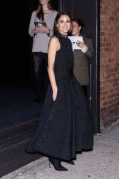 Olivia Palermo in a Black Dress in New York 10/12/2023