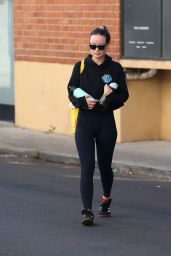Olivia Wilde in Workout Gear at Tracy Anderson