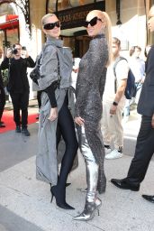 Paris Hilton and Nicki Hilton Exit the Balenciaga Show in Paris 10/01/2023