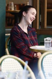 Rachel Brosnahan at a Café in Manhattan’s SoHo Neighborhood 10/04/2023