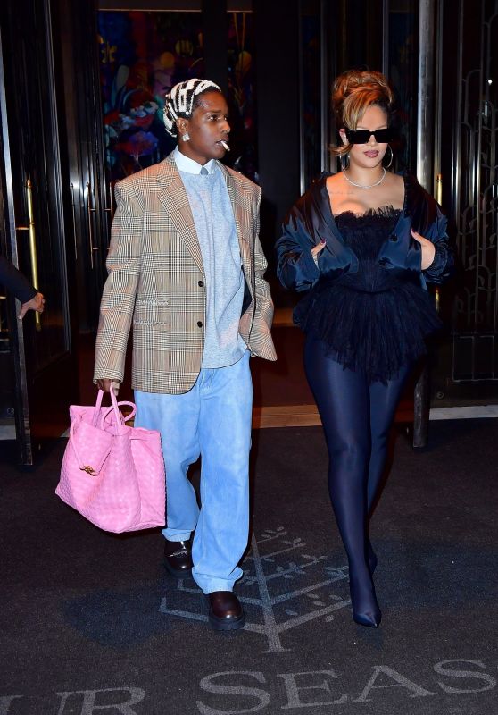 Rihanna and A$AP Rocky at Carbone in New York City 10/03/2023