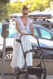 Rumer Willis in a White Dress at All Time in Los Feliz 10/03/2023