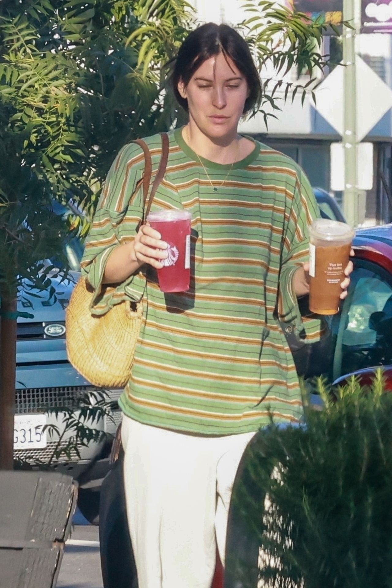 Scout Willis in a Colorful Tee and Platform Crocs in Los Angeles 10/03