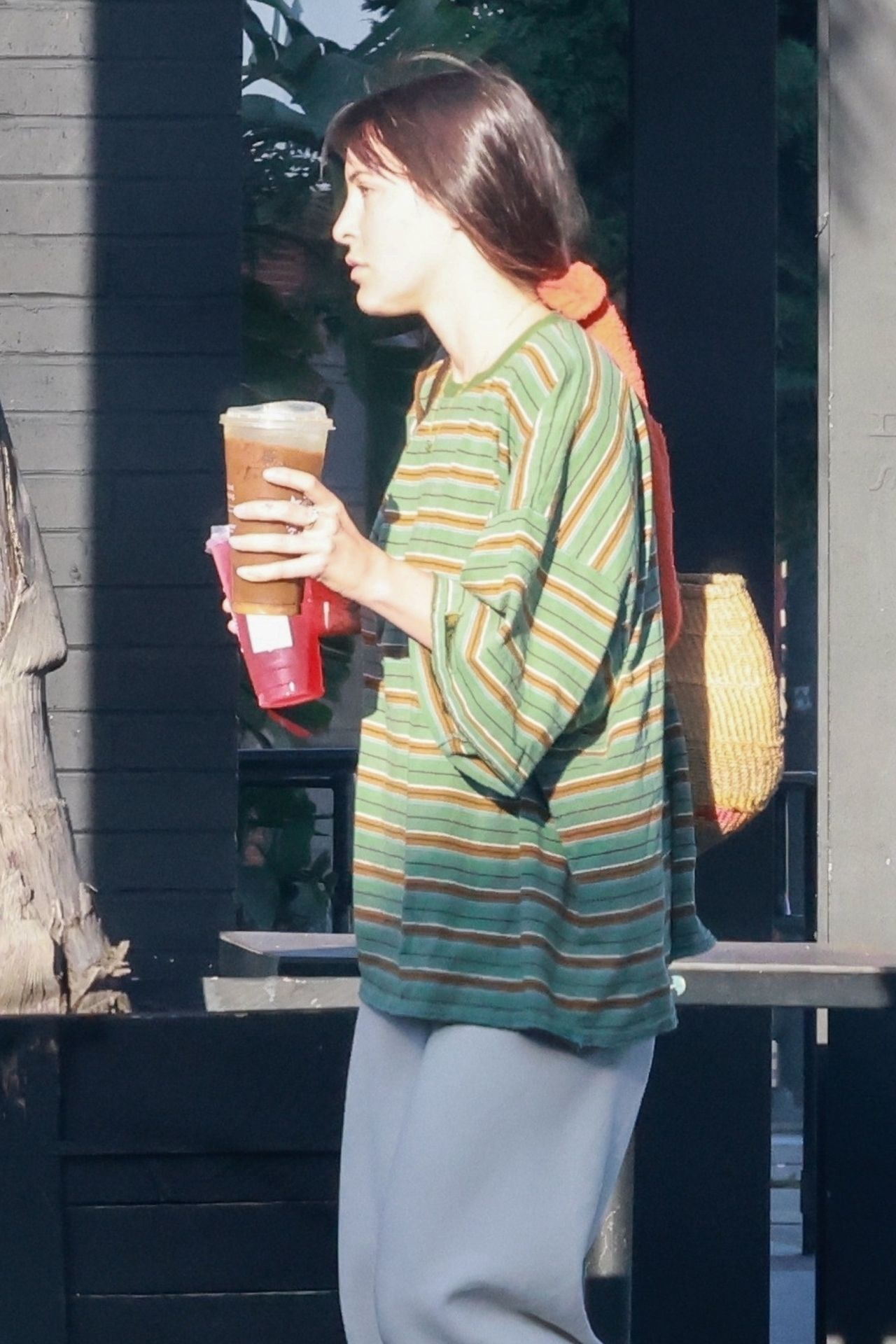 Scout Willis in a Colorful Tee and Platform Crocs in Los Angeles 10/03