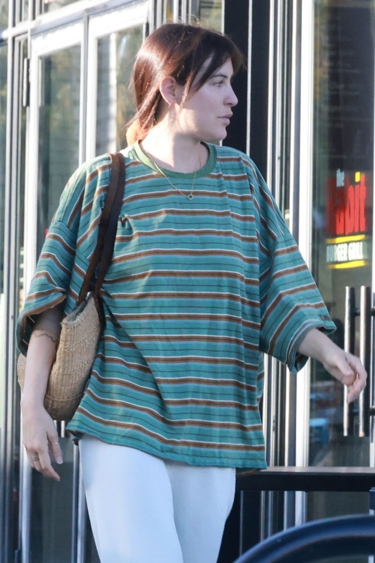 Scout Willis in a Colorful Tee and Platform Crocs in Los Angeles 10/03