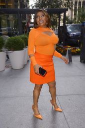 Sherri Shepherd in an All-orange Ensemble at iHeart Radio Studios in NYC 10/04/2023