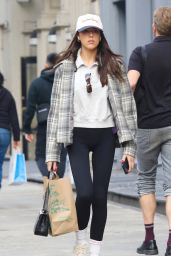 Sistine Stallone in a Plaid Jacket - Shopping at Whole Foods in Downtown Manhattan 10/19/2023