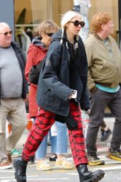 Taylor Momsen Wears Pajama Bottoms - New York 10/22/2023