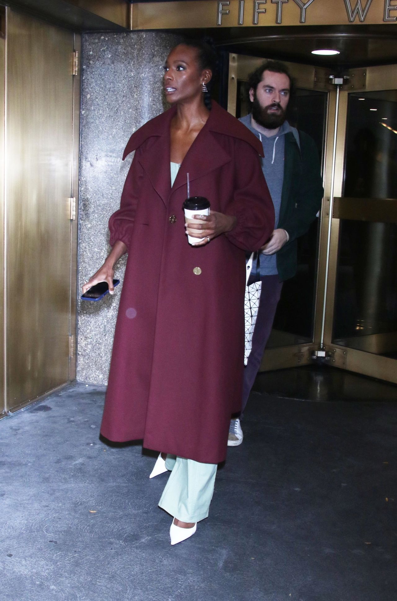 Zainab Johnson - Leaving the Set of New York Live 10/10/2023 • CelebMafia