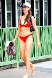 Alison Brie in a Red Bikini at a Beach in Australia 11/25/2023