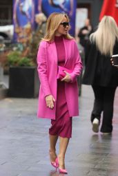 Amanda Holden - Out in Barbie Doll Pink in London 11/16/2023