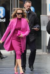 Amanda Holden - Out in Barbie Doll Pink in London 11/16/2023