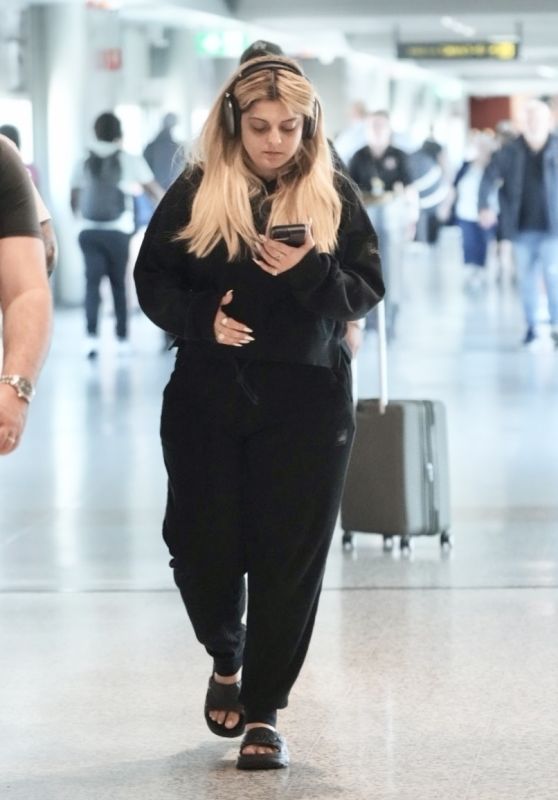 Bebe Rexha in Travel Outfit at Brisbane Airport 11/12/2023