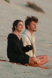 Charlie Travers and Shawn Mendes at Zuma Beach in Malibu 11/09/2023