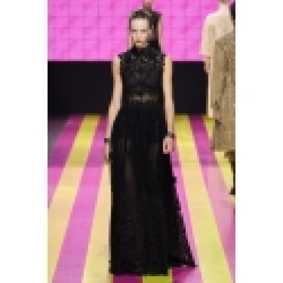 Christian Dior Spring 2024 Black Lace Dress