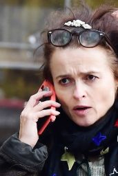 Helena Bonham Carter in Her Usual Quirky Attire in North London 11/22/2023