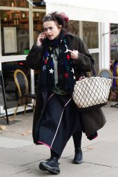 Helena Bonham Carter in Her Usual Quirky Attire in North London 11/22/2023