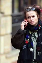 Helena Bonham Carter in Her Usual Quirky Attire in North London 11/22/2023