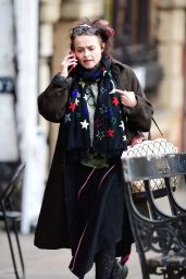 Helena Bonham Carter in Her Usual Quirky Attire in North London 11/22/2023
