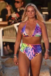 Jennifer Ellison in Multicoloured Skimpy Bikini in Bodrum 11/03/2023