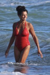 Jenny Powell on the Beaches on Holiday in Marbella 11/03/2023