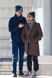 Jodie Foster With Her Son Kit in Manhattan’s West Village Neighborhood 11/25/2023