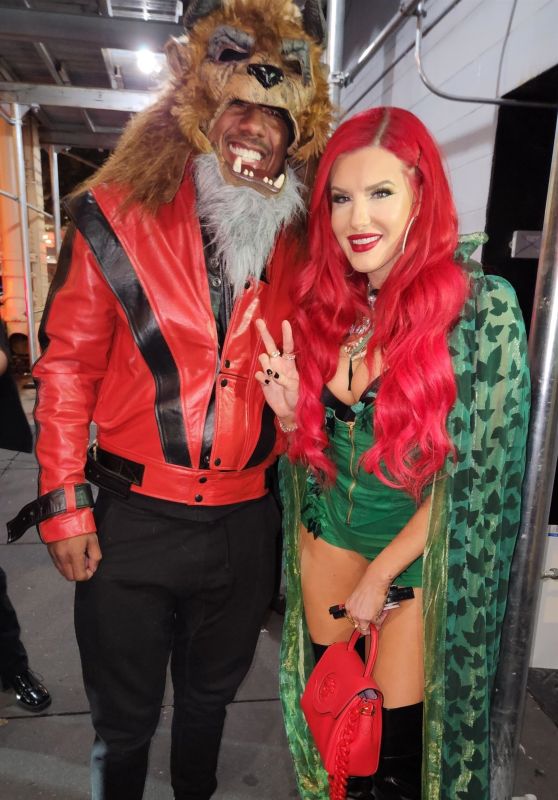 Justina Valentine and Nick Cannon at Sapphire in NYC on Halloween 10/19/2023