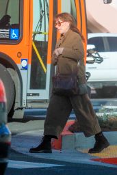 Katey Sagal in a Stylish Brown Ensemble - shopping on Melrose Ave in LA 11/28/2023
