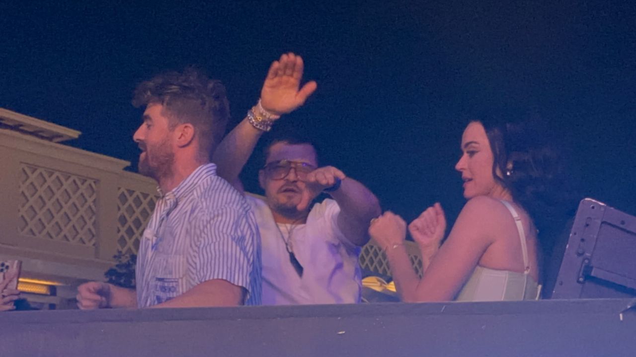 Katy Perry and Orlando Bloom at The Chainsmokers Concert in Las Vegas ...