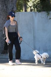 Lucy Hale - Walking Her Dogs in LA 11/21/2023