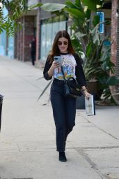 Lucy Hale Wears a Neil Young T-shirt and Black Jeans - LA 11/13/2023