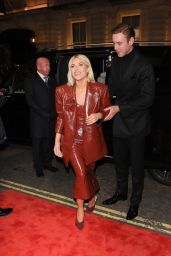 Mollie King Wearing a Scarlet Dress - Arriving at GQ Men of The Year Awards in London 11/15/2023