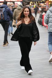 Myleene Klass in Black Trousers and Matching Jacket in London 11/04/2023