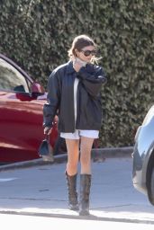 Olivia Jade Giannulli in a Leather Jacket and Knee-High Boots - West Hollywood 11/08/2023