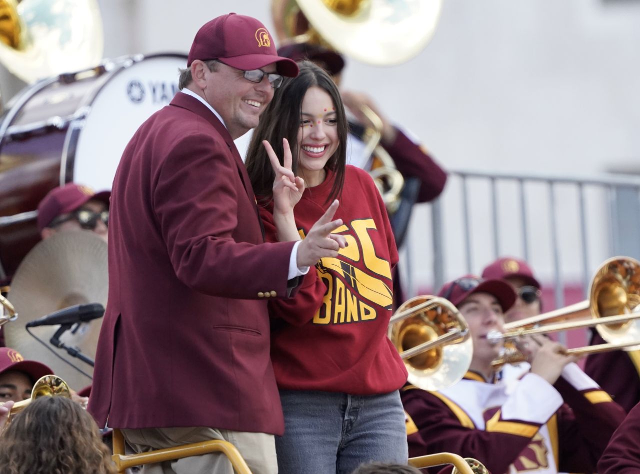 Olivia Rodrigo at NCAA Football Game Between the USC Trojans and the