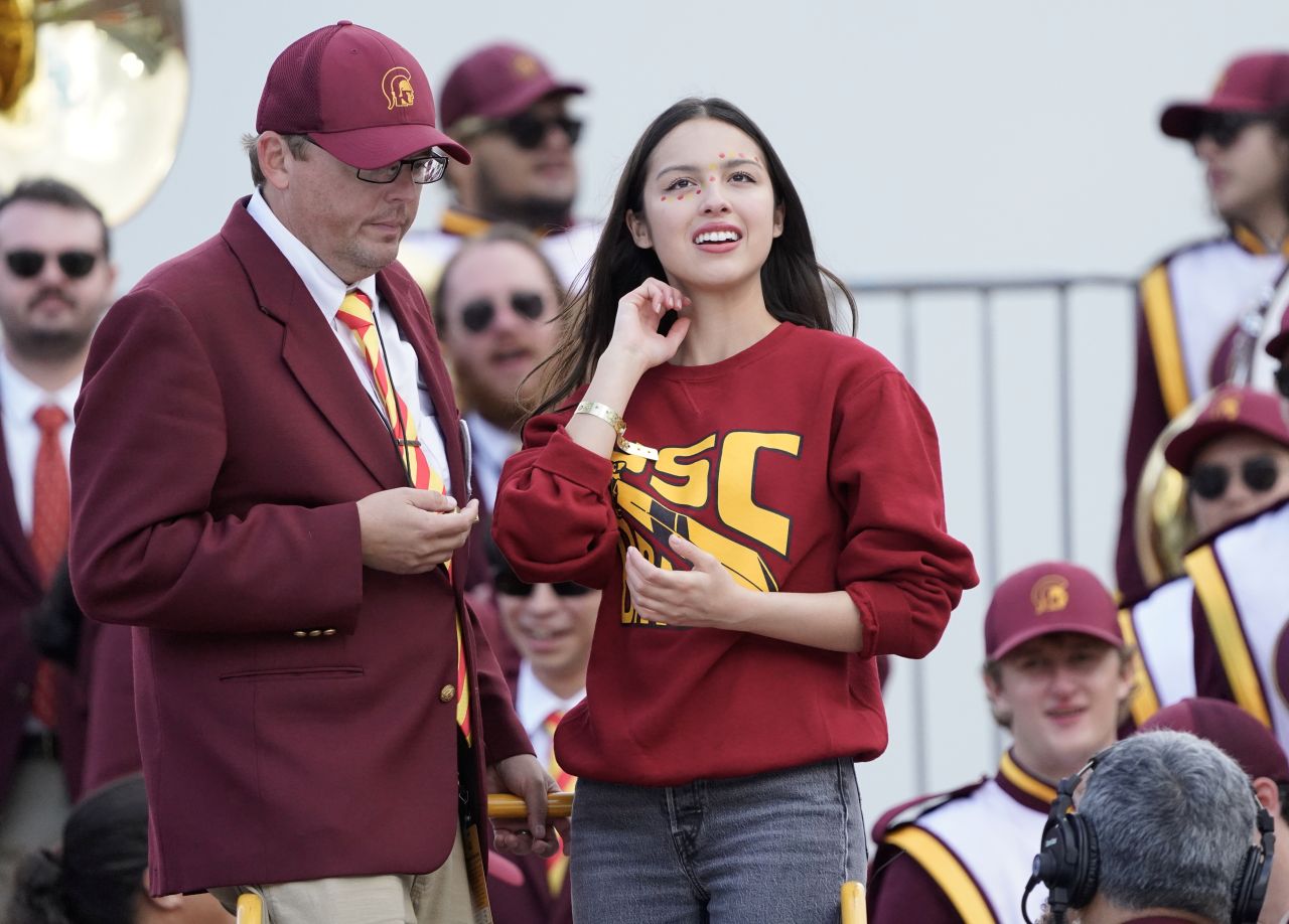 Olivia Rodrigo at NCAA Football Game Between the USC Trojans and the