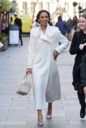 Rochelle Humes - Arriving at the Global Radio Studios in London 11/20/2023
