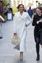 Rochelle Humes - Arriving at the Global Radio Studios in London 11/20/2023