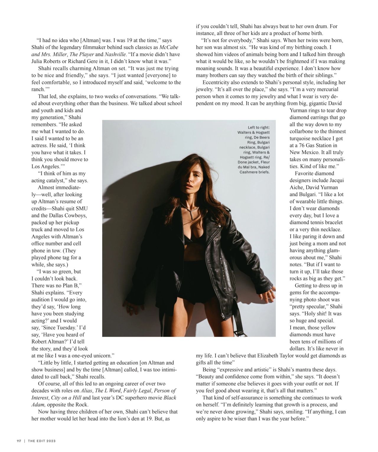 Sarah Shahi - Only Natural Diamonds Winter 2023-2024 Issue • CelebMafia