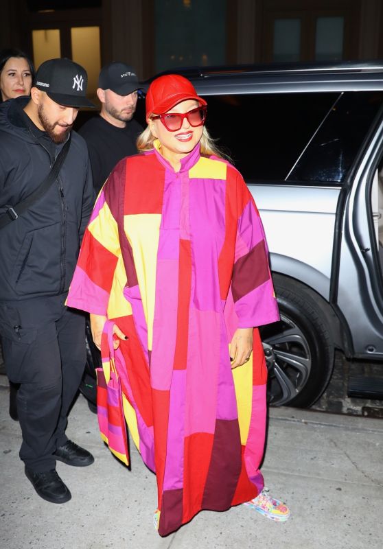 Sia Wearing a Colorful Dress in NYC 11/03/2023